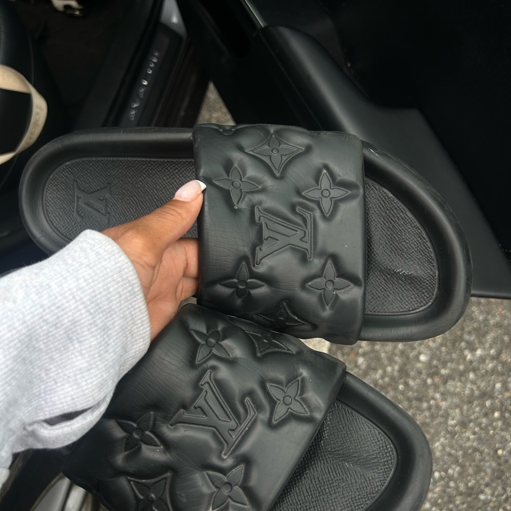 Louis Vuitton Waterfront Mule 'Monogram Embossed - Black'